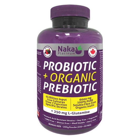 Naka Platinum - Probiotic + Organic Prebiotic (Bonus size 300g Powder) (Tx)