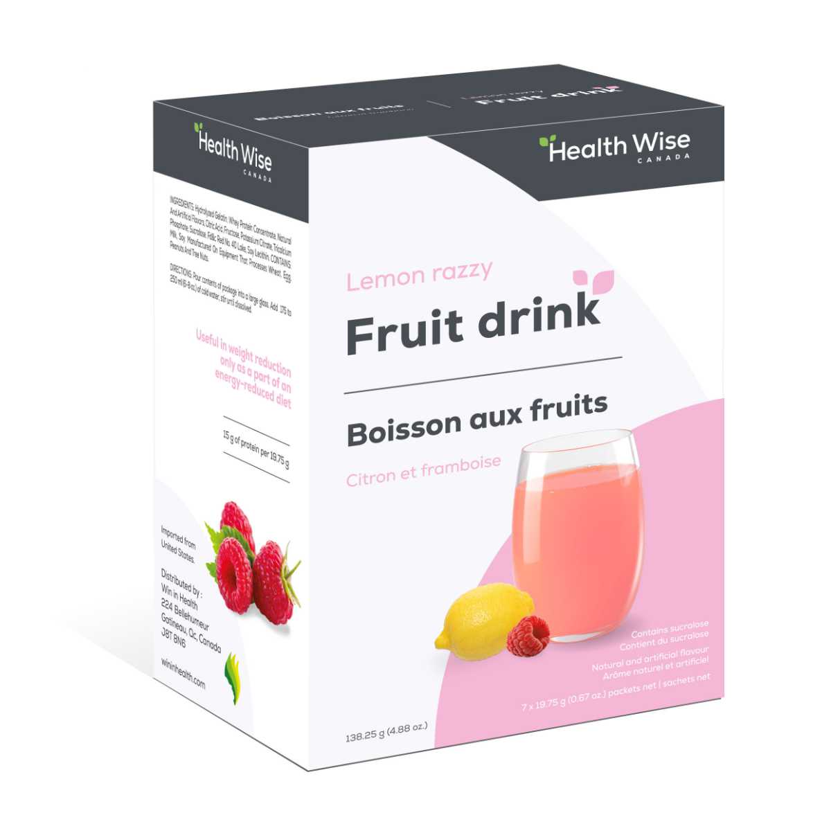 Protein Beverages - Lemon Razzy Fruit Drink (Tx) (BEST BEFORE: 03/26)