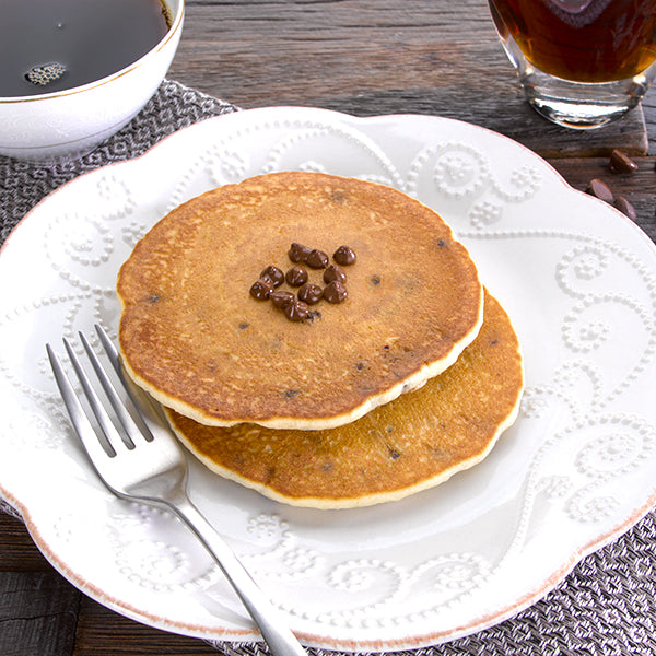 High Protein Chocolate Chip Pancakes